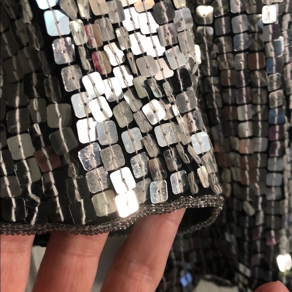 SOLD🥂Vintage Oleg Cassini Sequin Silk Top - Picture 8 of 8